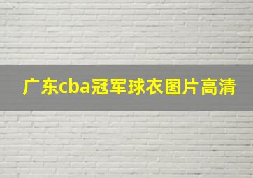 广东cba冠军球衣图片高清