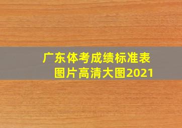 广东体考成绩标准表图片高清大图2021