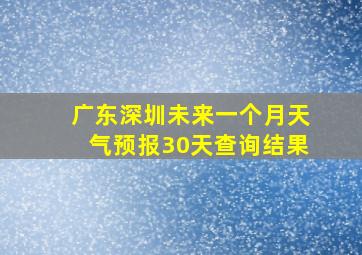 广东深圳未来一个月天气预报30天查询结果