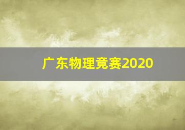 广东物理竞赛2020