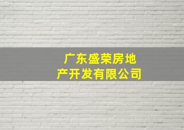 广东盛荣房地产开发有限公司