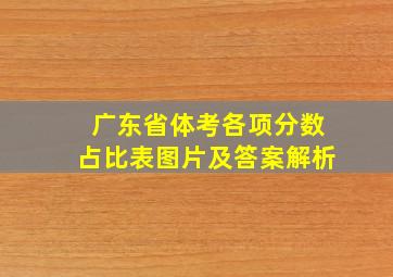 广东省体考各项分数占比表图片及答案解析