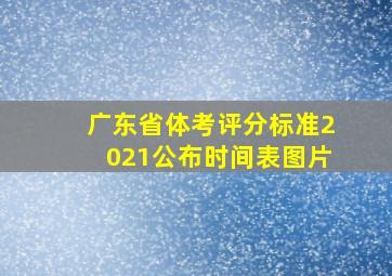 广东省体考评分标准2021公布时间表图片