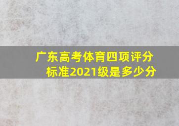 广东高考体育四项评分标准2021级是多少分