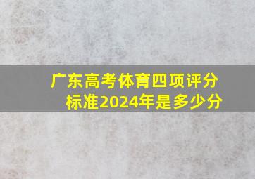 广东高考体育四项评分标准2024年是多少分