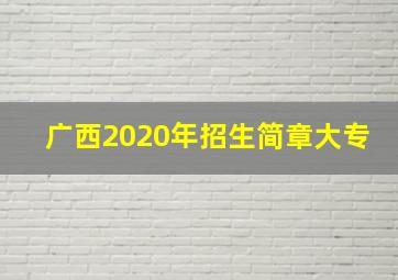 广西2020年招生简章大专