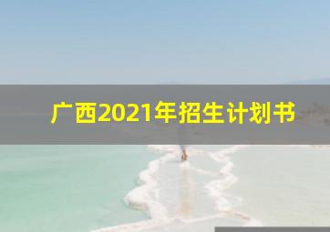 广西2021年招生计划书