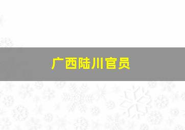 广西陆川官员