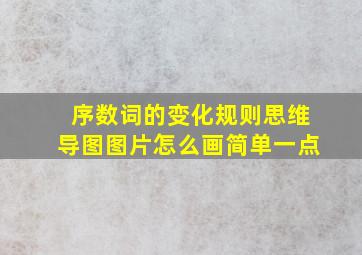 序数词的变化规则思维导图图片怎么画简单一点