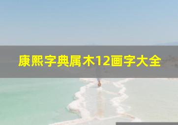 康熙字典属木12画字大全