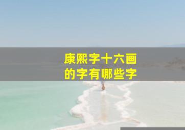 康熙字十六画的字有哪些字