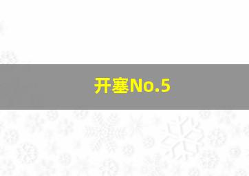 开塞No.5