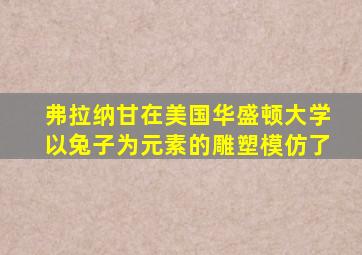 弗拉纳甘在美国华盛顿大学以兔子为元素的雕塑模仿了