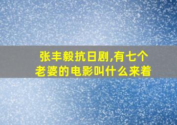 张丰毅抗日剧,有七个老婆的电影叫什么来着