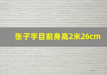 张子宇目前身高2米26cm