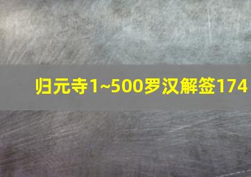 归元寺1~500罗汉解签174