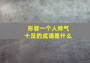 形容一个人帅气十足的成语是什么