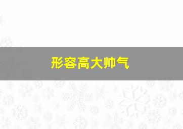 形容高大帅气