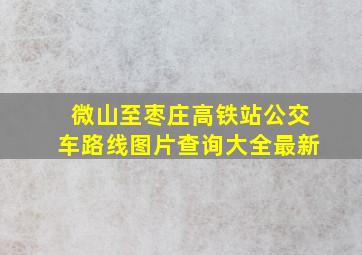 微山至枣庄高铁站公交车路线图片查询大全最新