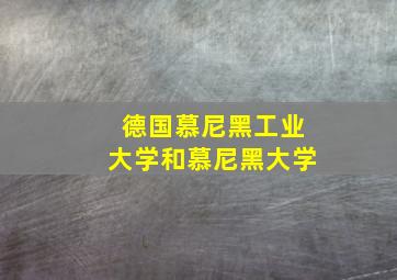 德国慕尼黑工业大学和慕尼黑大学