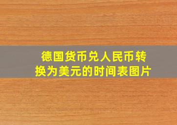 德国货币兑人民币转换为美元的时间表图片