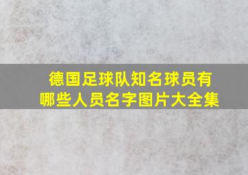 德国足球队知名球员有哪些人员名字图片大全集