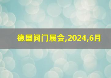 德国阀门展会,2024,6月