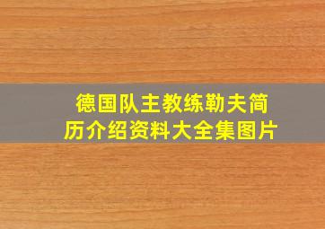 德国队主教练勒夫简历介绍资料大全集图片