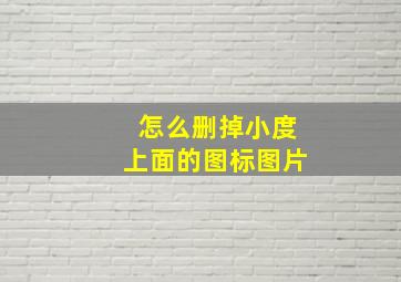 怎么删掉小度上面的图标图片