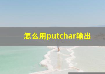 怎么用putchar输出