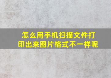 怎么用手机扫描文件打印出来图片格式不一样呢