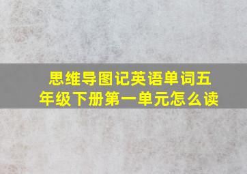 思维导图记英语单词五年级下册第一单元怎么读