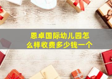 恩卓国际幼儿园怎么样收费多少钱一个