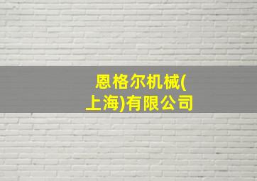 恩格尔机械(上海)有限公司