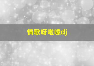 情歌呀啦嗦dj