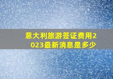 意大利旅游签证费用2023最新消息是多少