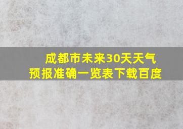 成都市未来30天天气预报准确一览表下载百度