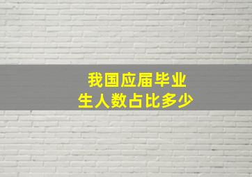 我国应届毕业生人数占比多少