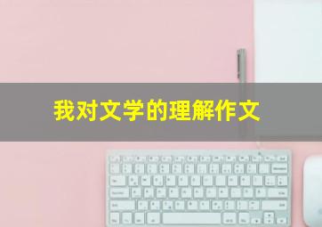 我对文学的理解作文