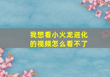 我想看小火龙进化的视频怎么看不了