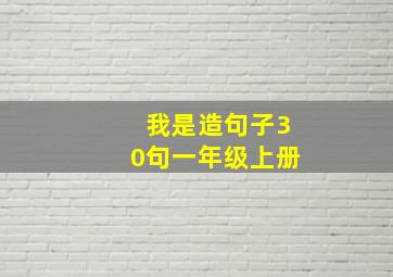 我是造句子30句一年级上册