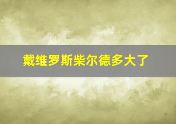 戴维罗斯柴尔德多大了