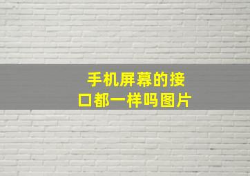 手机屏幕的接口都一样吗图片