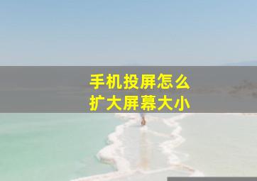 手机投屏怎么扩大屏幕大小