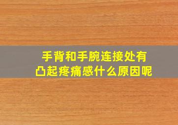 手背和手腕连接处有凸起疼痛感什么原因呢