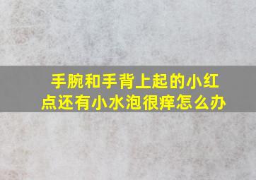 手腕和手背上起的小红点还有小水泡很痒怎么办