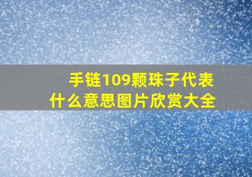 手链109颗珠子代表什么意思图片欣赏大全