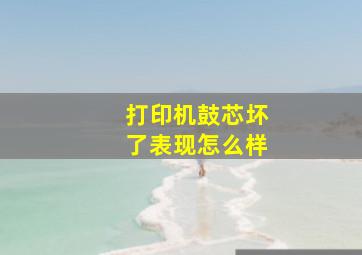 打印机鼓芯坏了表现怎么样