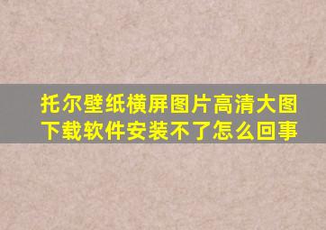 托尔壁纸横屏图片高清大图下载软件安装不了怎么回事