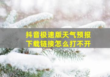 抖音极速版天气预报下载链接怎么打不开